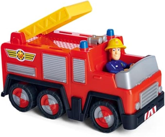 Fireman Sam Jupiter with Sam Firetruck Toy with Foldout Ladder