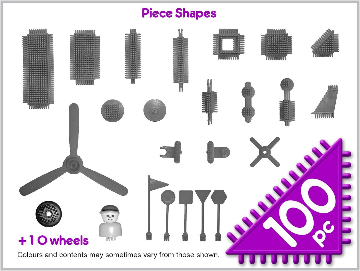 John Adams | Fun Bricks 100 Piece Set: Build and play | Preschool Building Block
