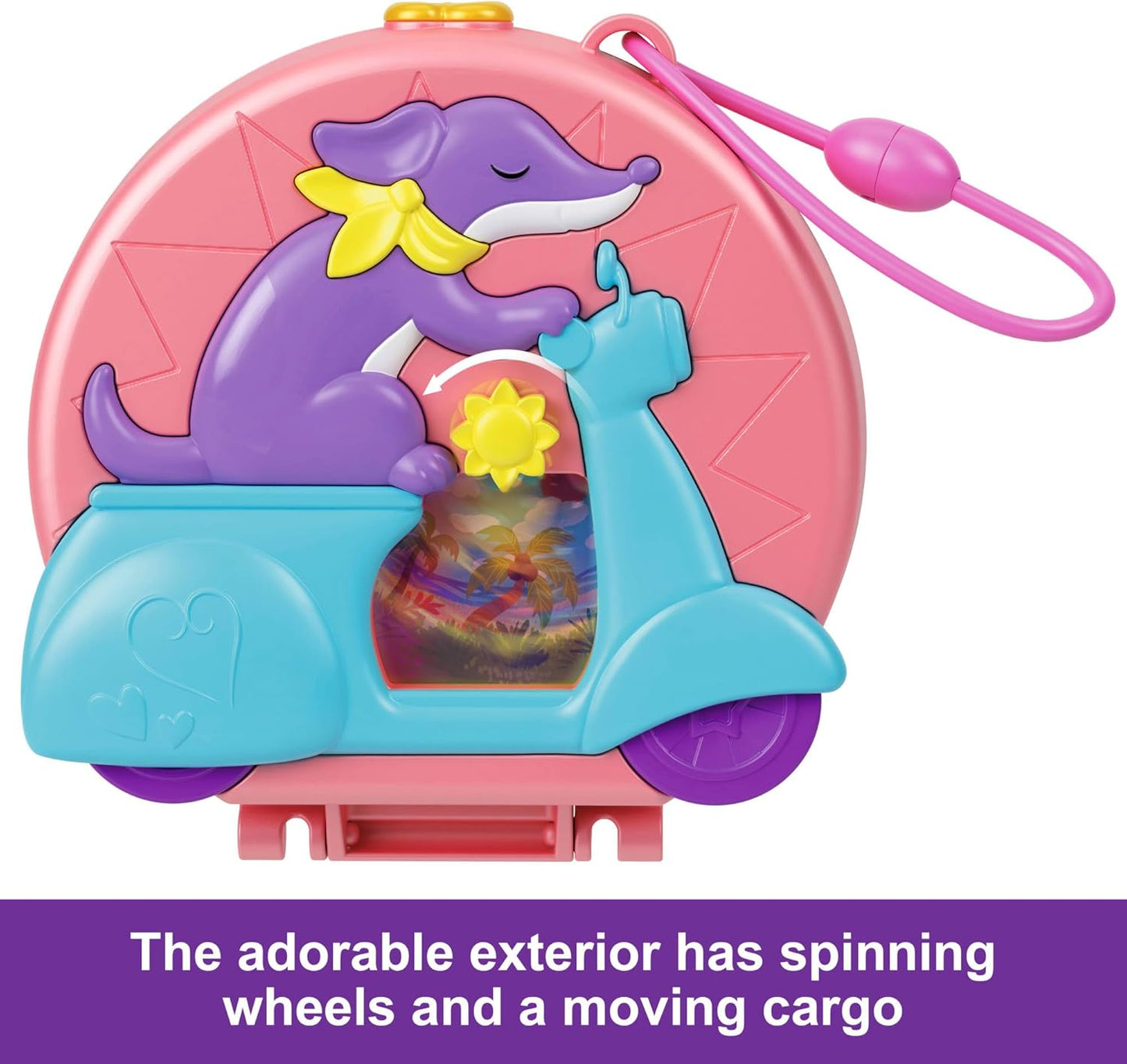 Polly Pocket Dolls and Playset, Adventure Moped Compact (HWN98)