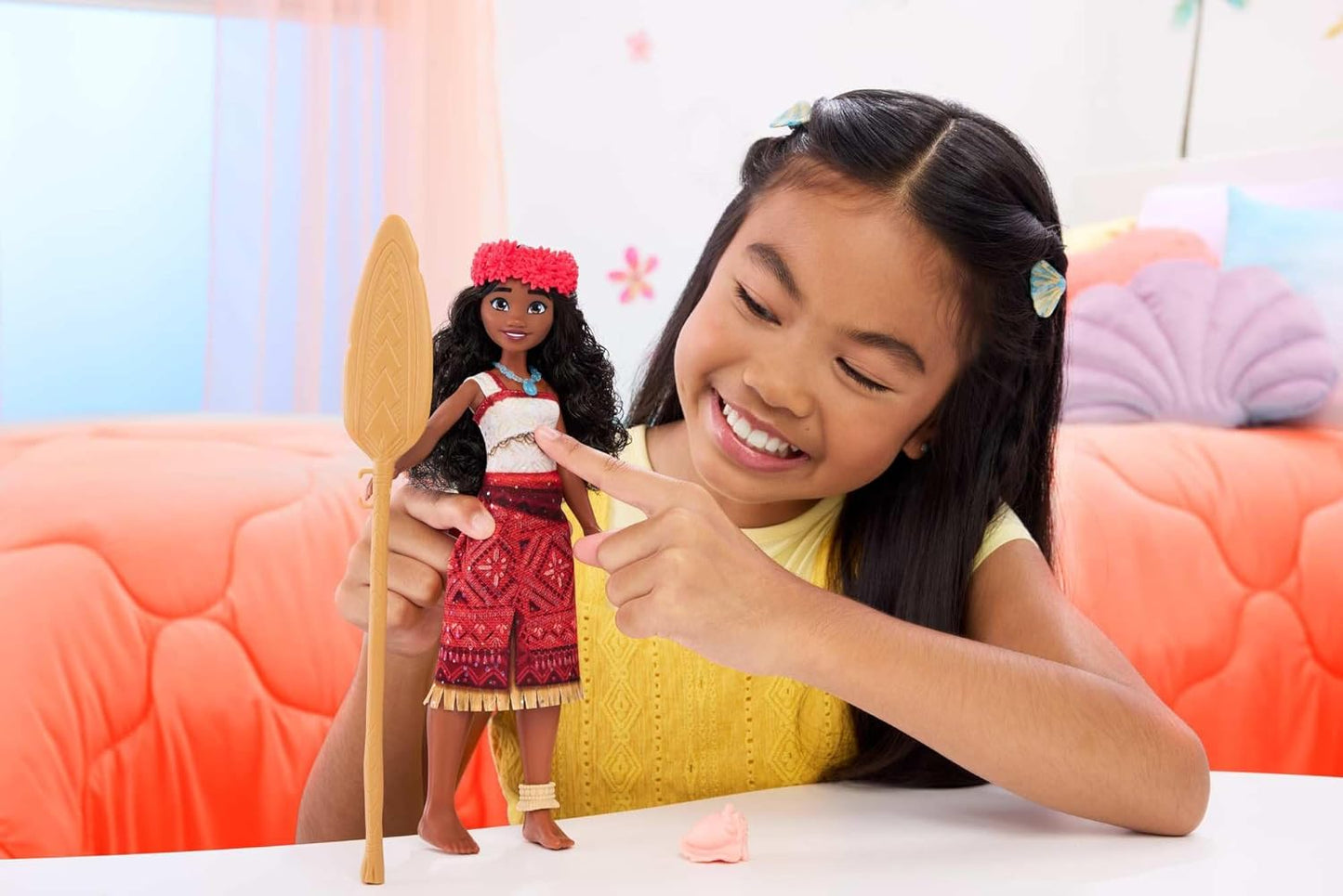 Mattel Disney Moana 2 Singing Adventure Moana Doll with Signature Outfit (JBT37)