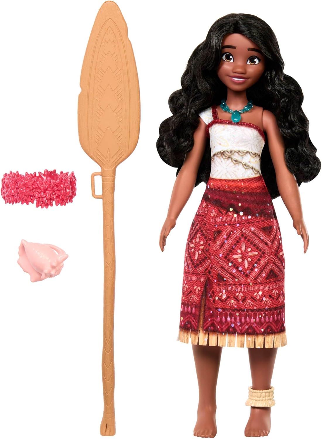 Mattel Disney Moana 2 Singing Adventure Moana Doll with Signature Outfit (JBT37)