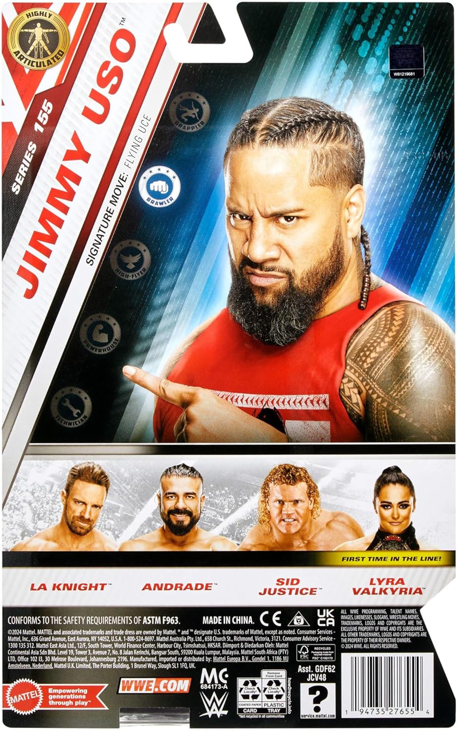 Mattel WWE Jimmy Uso Action Figure (JCV48)