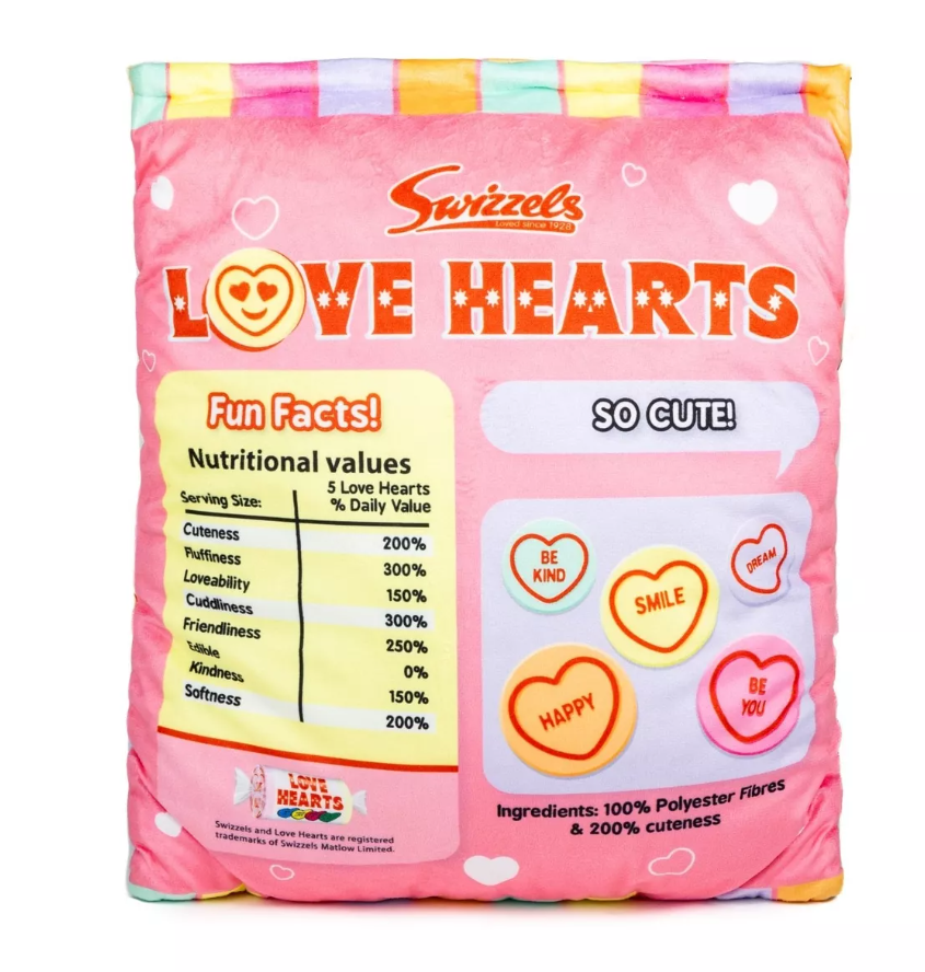 Swizzels Friends Large Plush - Love Hearts Pillow Bag