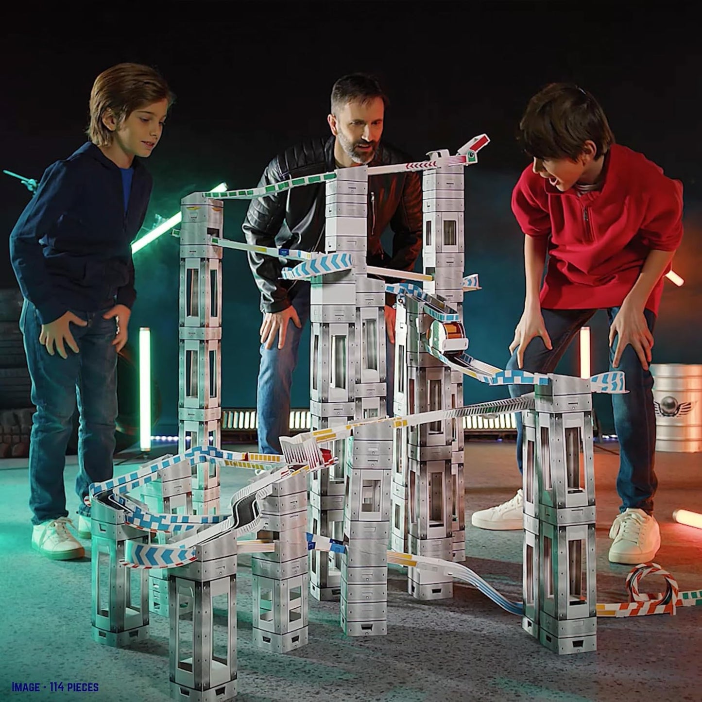 University Games Marble RaceTrax Game - 114 pieces Marble Race Track