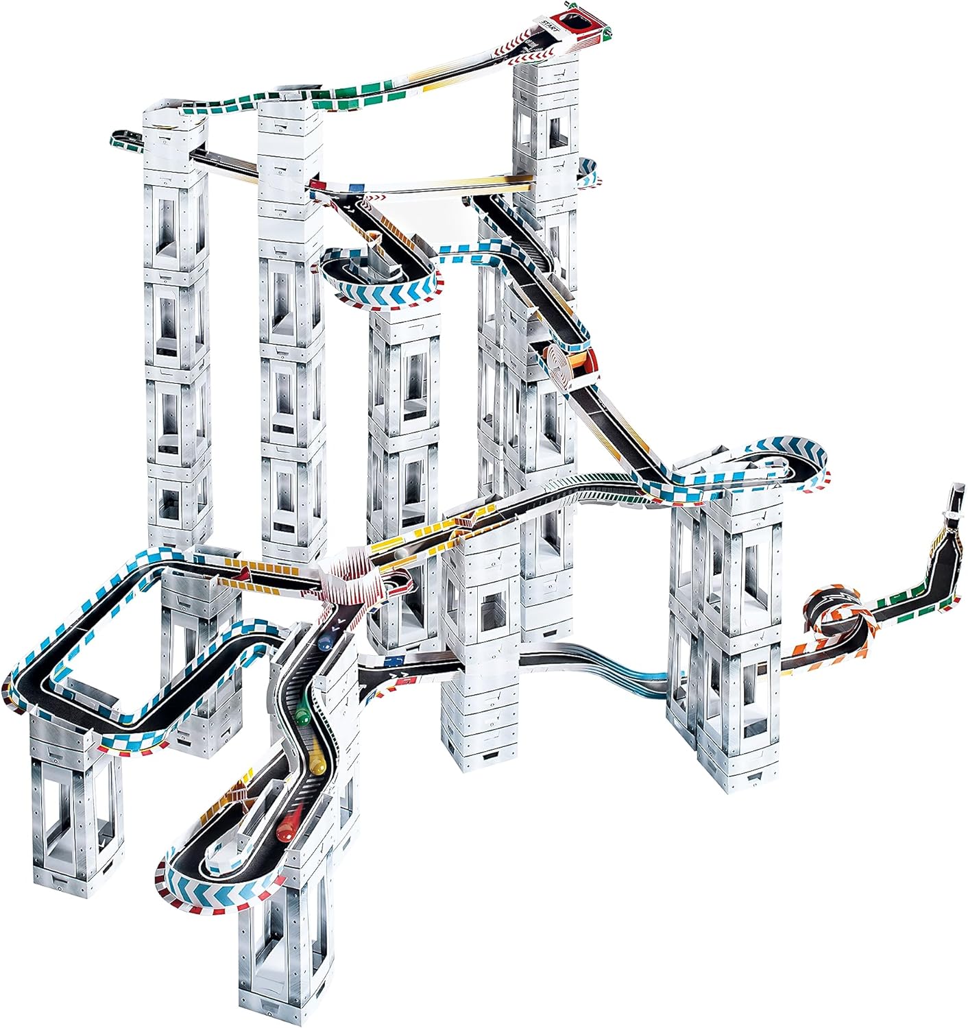 University Games Marble RaceTrax Game - 114 pieces Marble Race Track