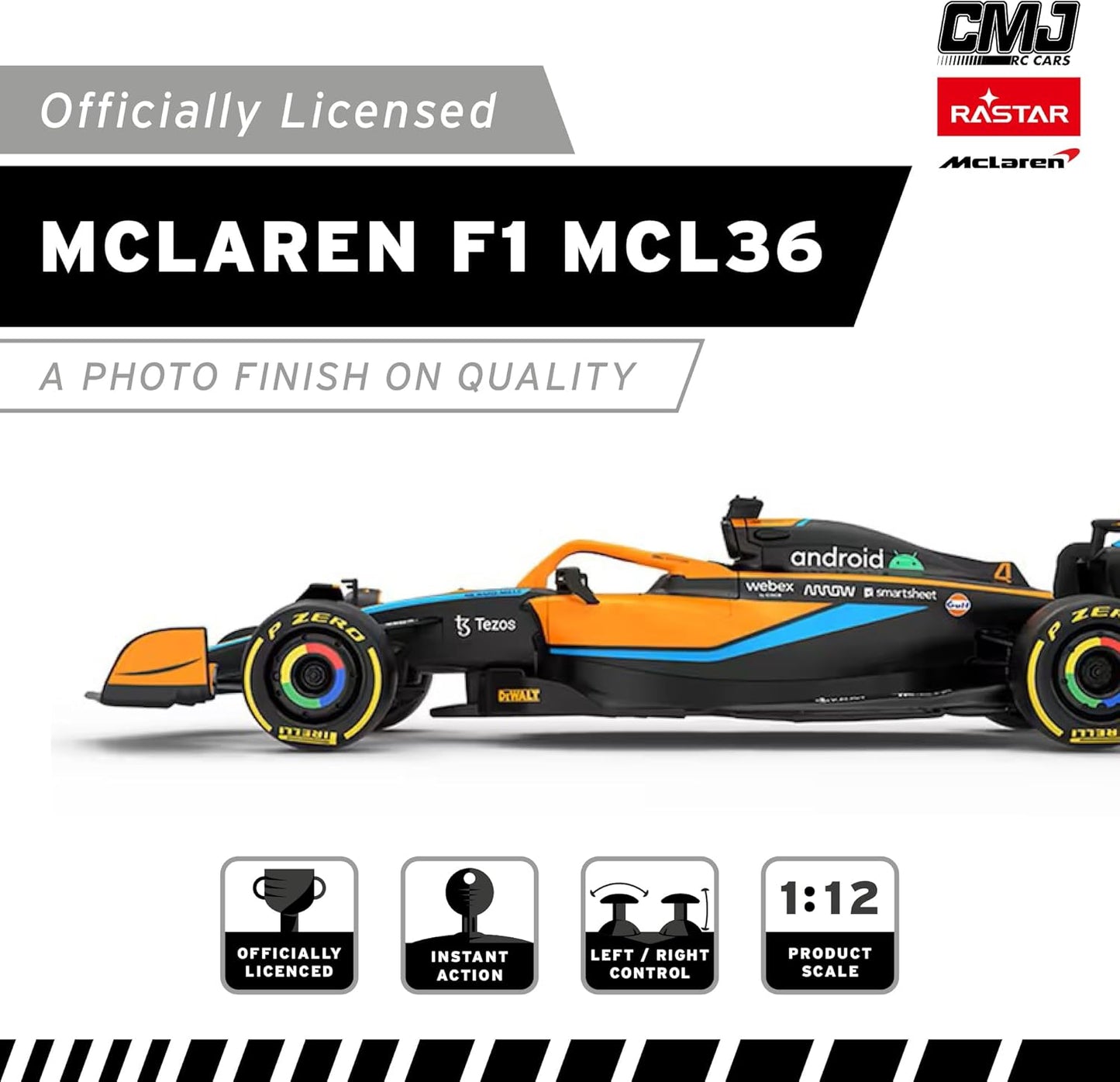 McLaren F1 MCL36 RC Car (1:12 Scale)