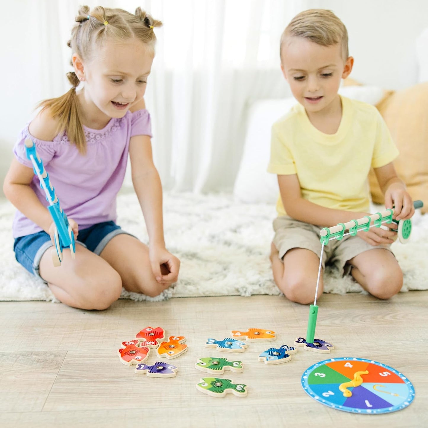 Melissa & Doug Wooden Fishing Game - Magnetic Catch & Count