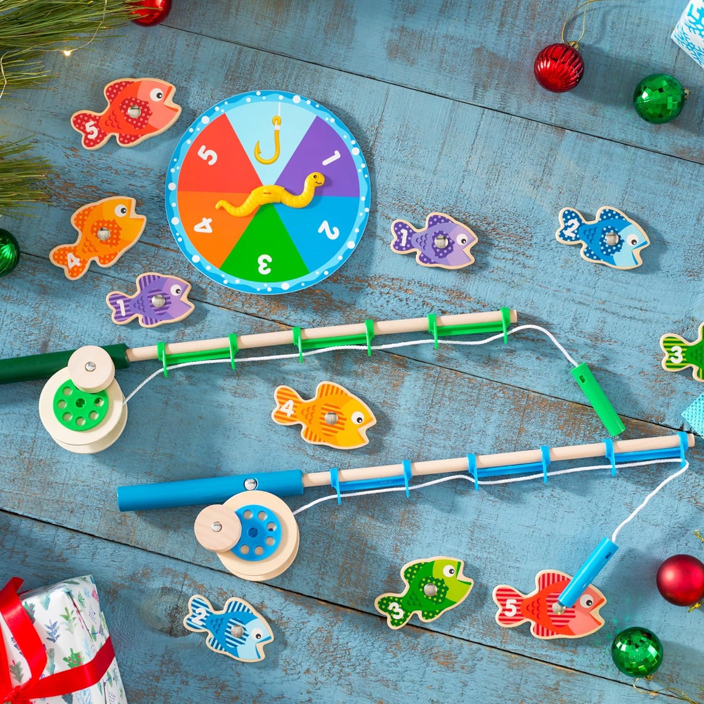 Melissa & Doug Wooden Fishing Game - Magnetic Catch & Count
