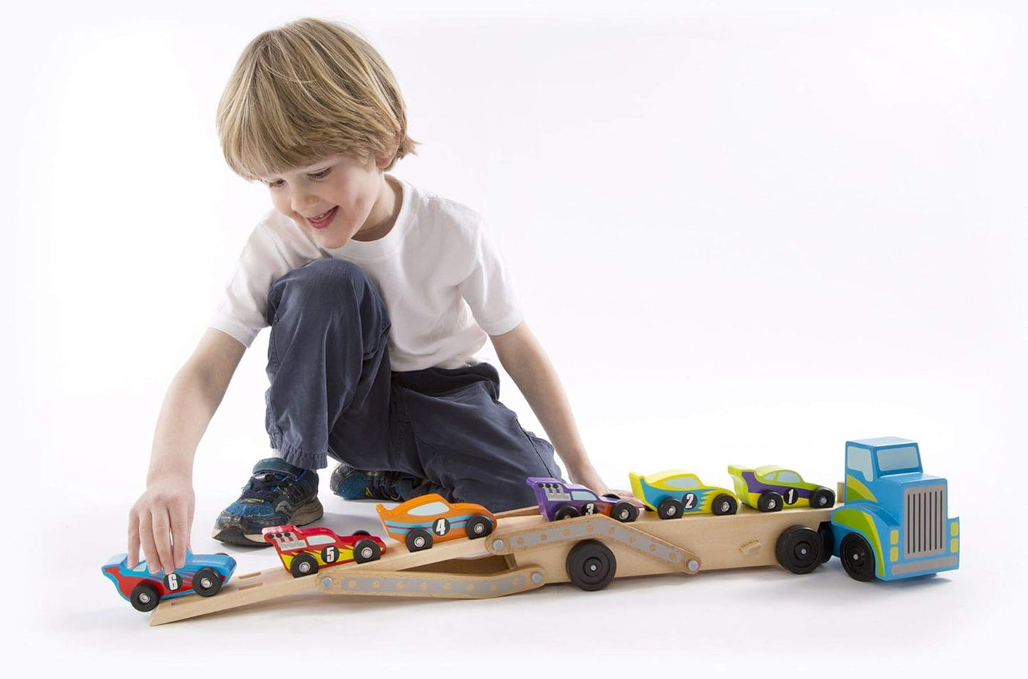 Melissa & Doug Mega Race-Car Carrier (Comes In Brown Box)