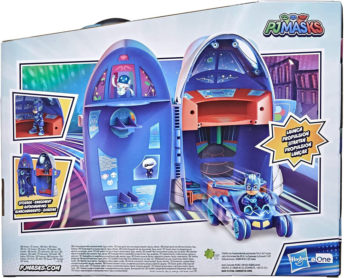 PJ Masks 2-in-1 HQ Playset, Headquarters and Rocket Preschool Toy