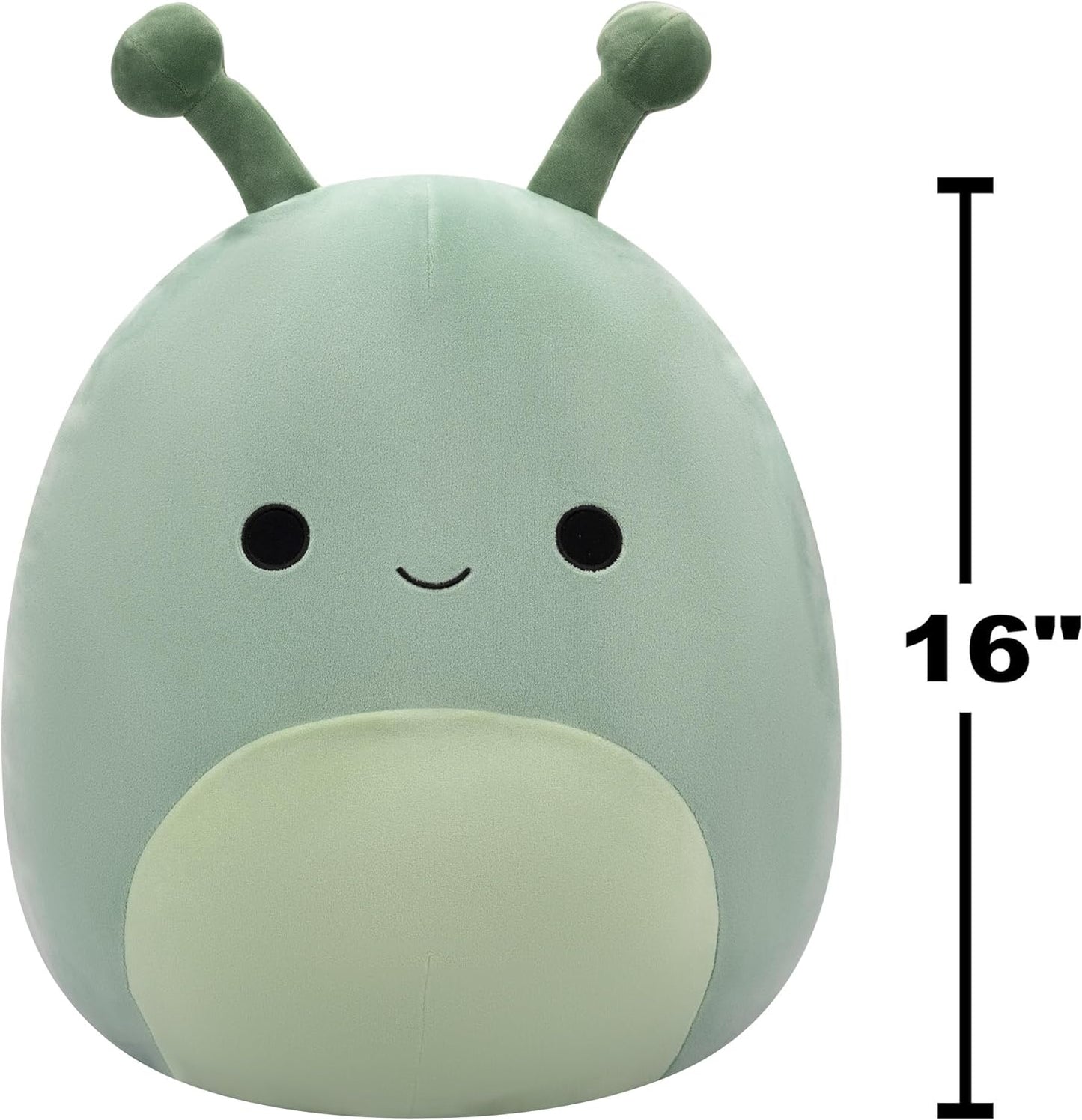 Original Squishmallows 16-Inch Preeto the Olive Green Slug Soft Cuddly Plush