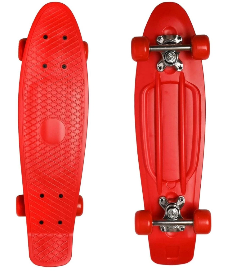 Retro Skateboard - Red - 22.5" x 6"