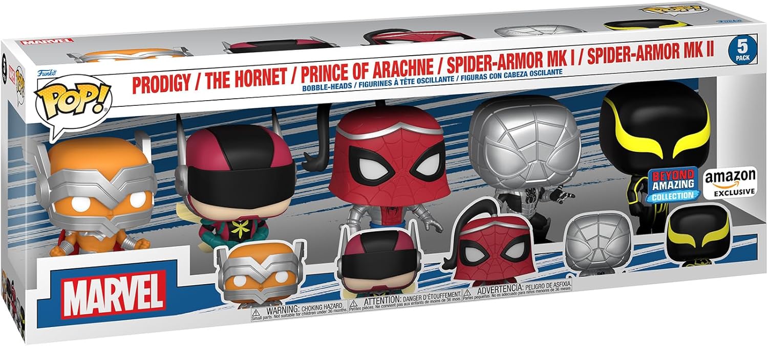 funko pop マーベル アベンジャーズ １１点セット Funko POP! Marvel: Year Of the Spider - Prodigy - 5 Pack Spider