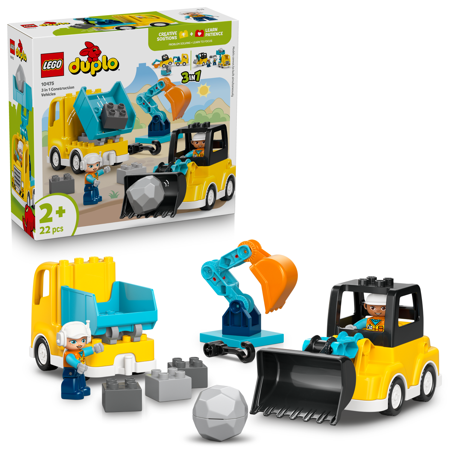 LEGO DUPLO: 3 in 1 Construction Vehicles (10475)