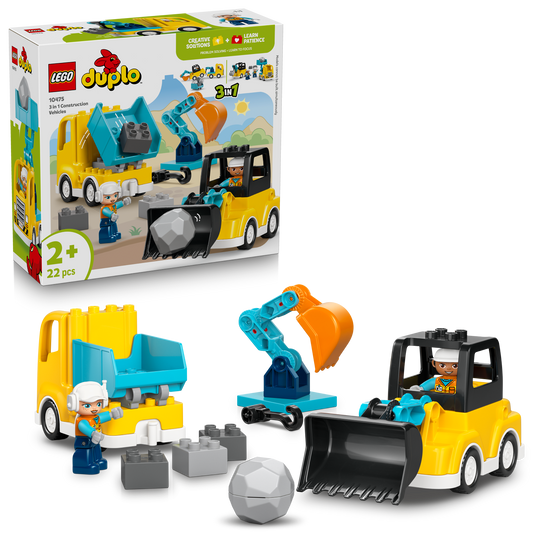 LEGO DUPLO: 3 in 1 Construction Vehicles (10475)
