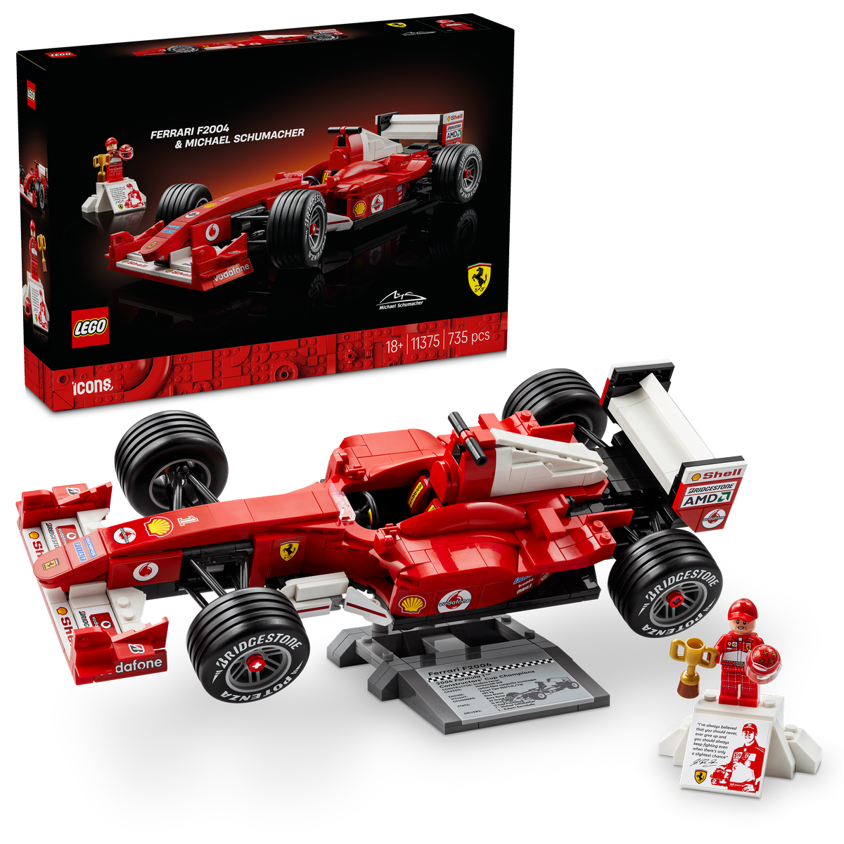 LEGO ICONS F1: Ferrari F2004 & Michael Schumacher (11375)