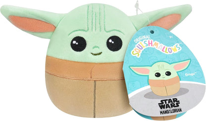 Squishmallows Original Star Wars 12-Inch Mandalorian + 3.5-Inch Grogu Plush (2-Pack)