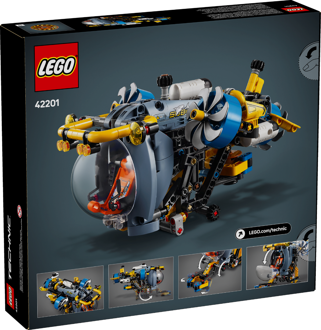 LEGO Deep-Sea Research Submarine 42201 Technic back of box
