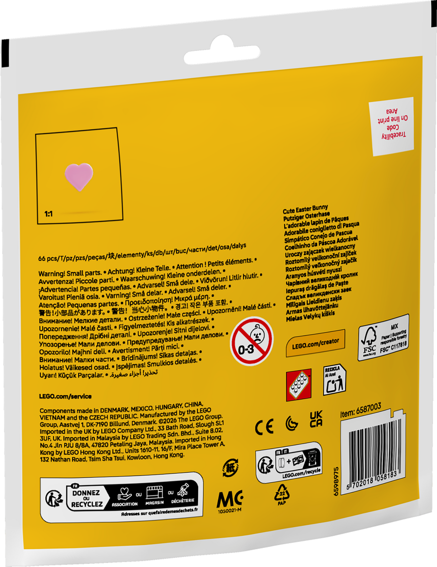 LEGO Creator: Cute Easter Bunny (30716) Poly Bag