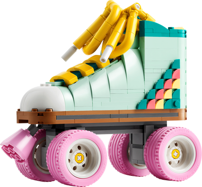 LEGO roller skate with colorful design on a white background