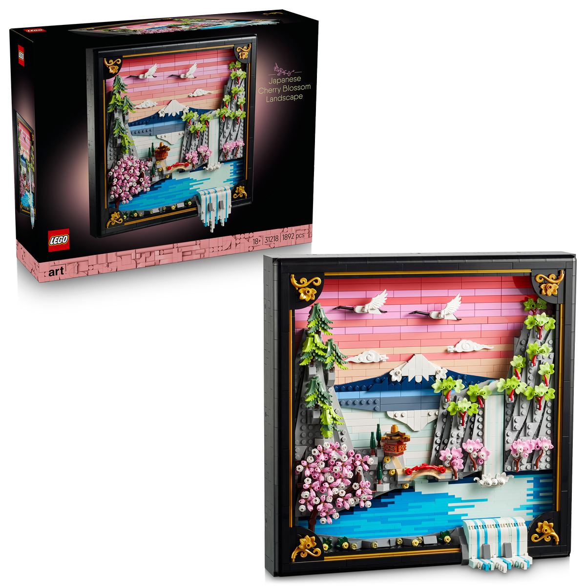LEGO Art Japanese Cherry Blossom Landscape Wall Art (31218)