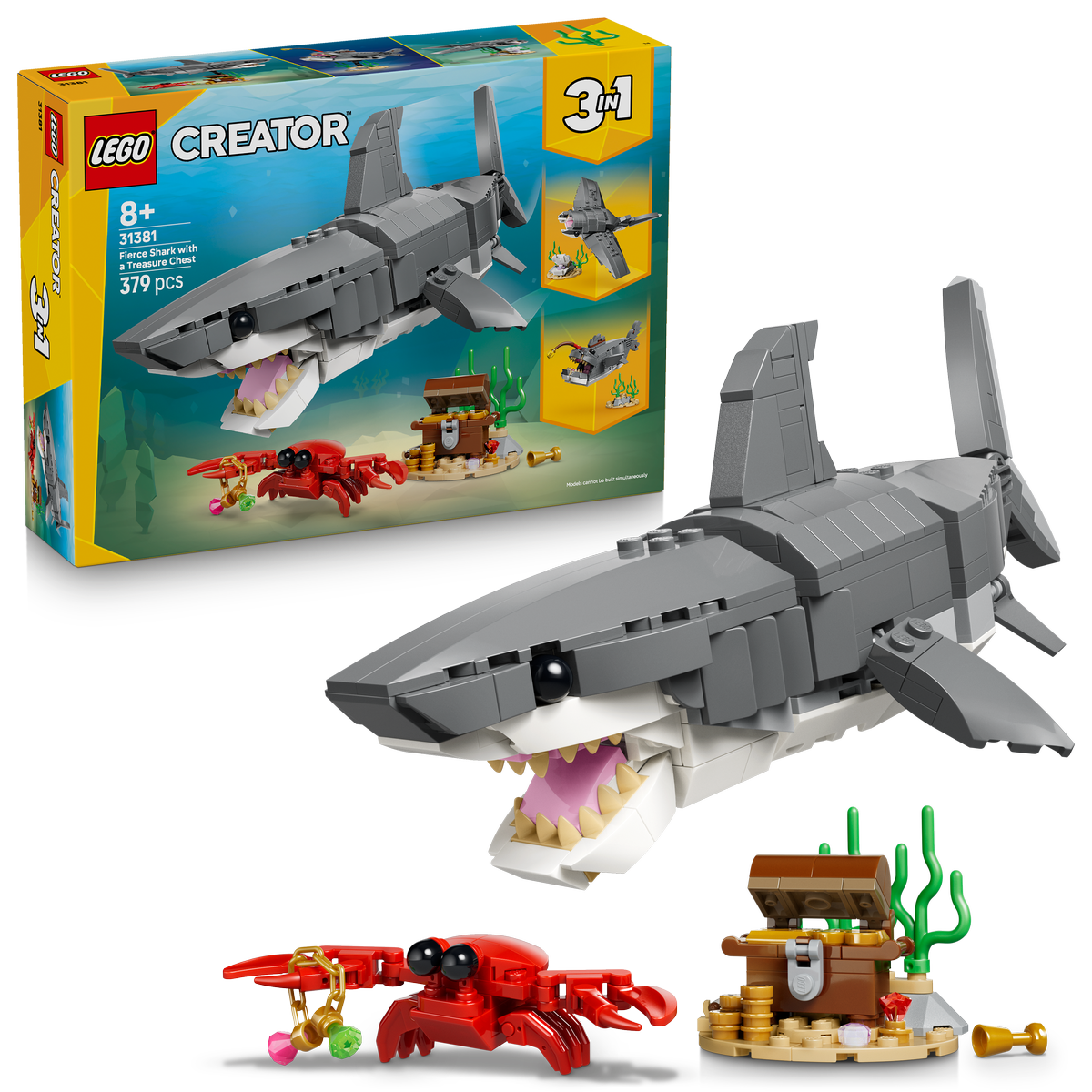 LEGO Creator Fierce Shark with a Treasure Chest Toy (31381)