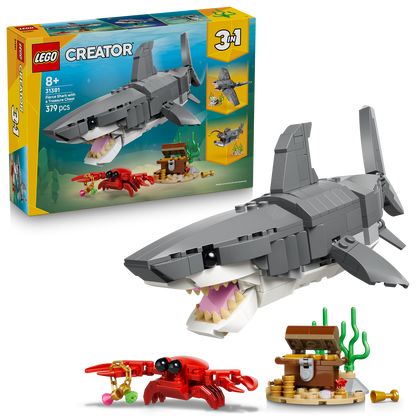 LEGO Creator Fierce Shark with a Treasure Chest Toy (31381)