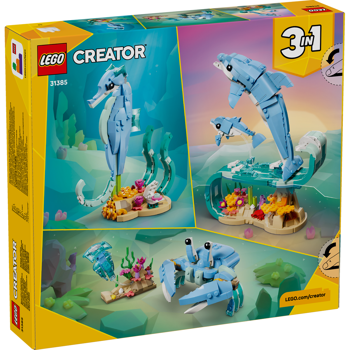 LEGO Creator 3 in 1 Sea Animals: Beautiful Dolphins (31385)