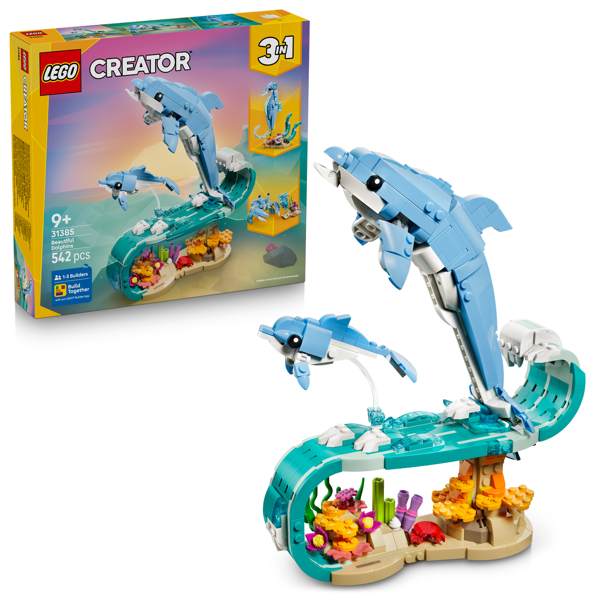 LEGO Creator 3 in 1 Sea Animals: Beautiful Dolphins (31385)