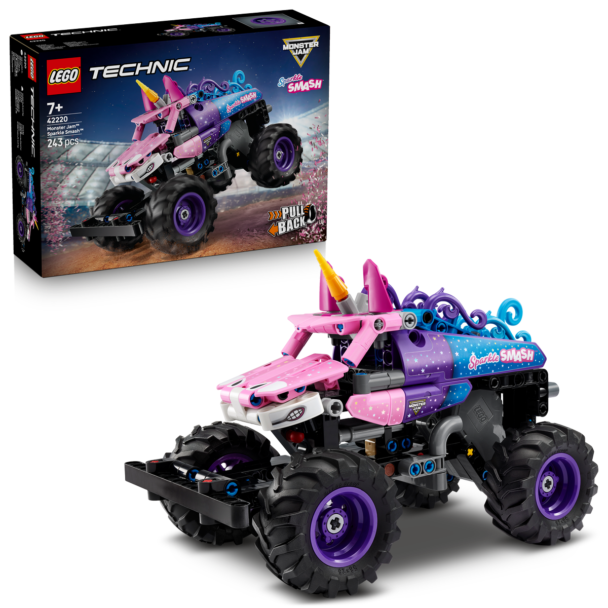 LEGO Technic Monster Jam Sparkle Smash Pull-Back Toy (42220)