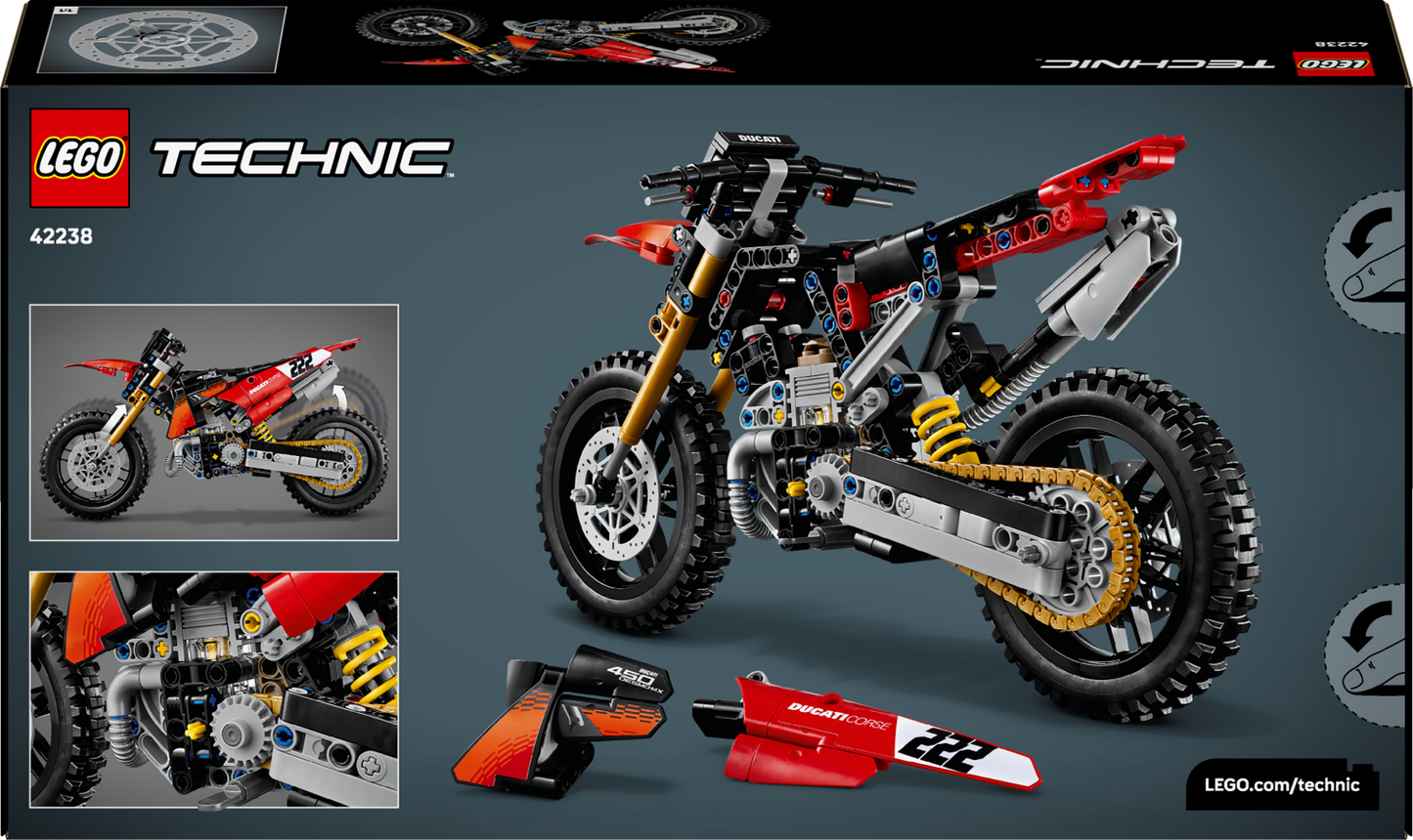 PRE-ORDER - LEGO Technic: Ducati Desmo450 MX Factory Motorcycle (42238)