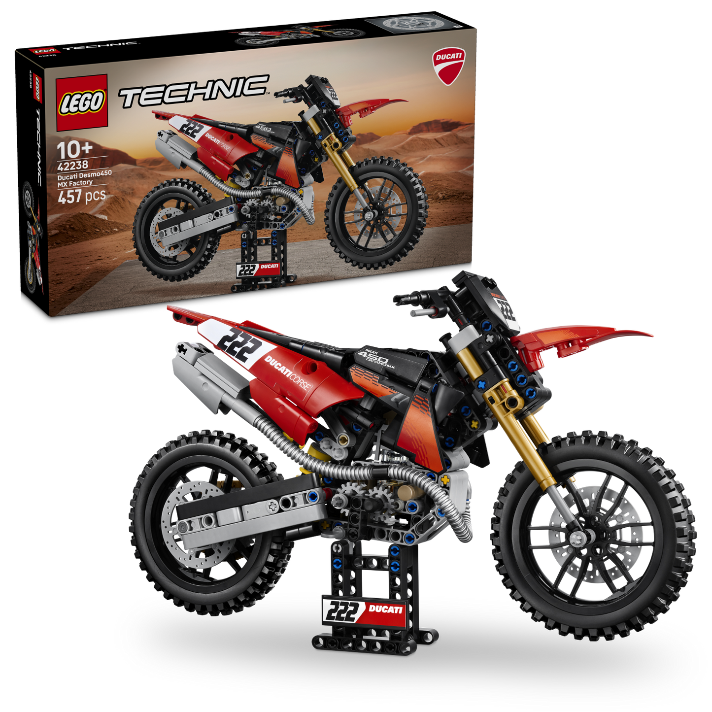 LEGO Technic: Ducati Desmo450 MX Factory Motorcycle (42238)
