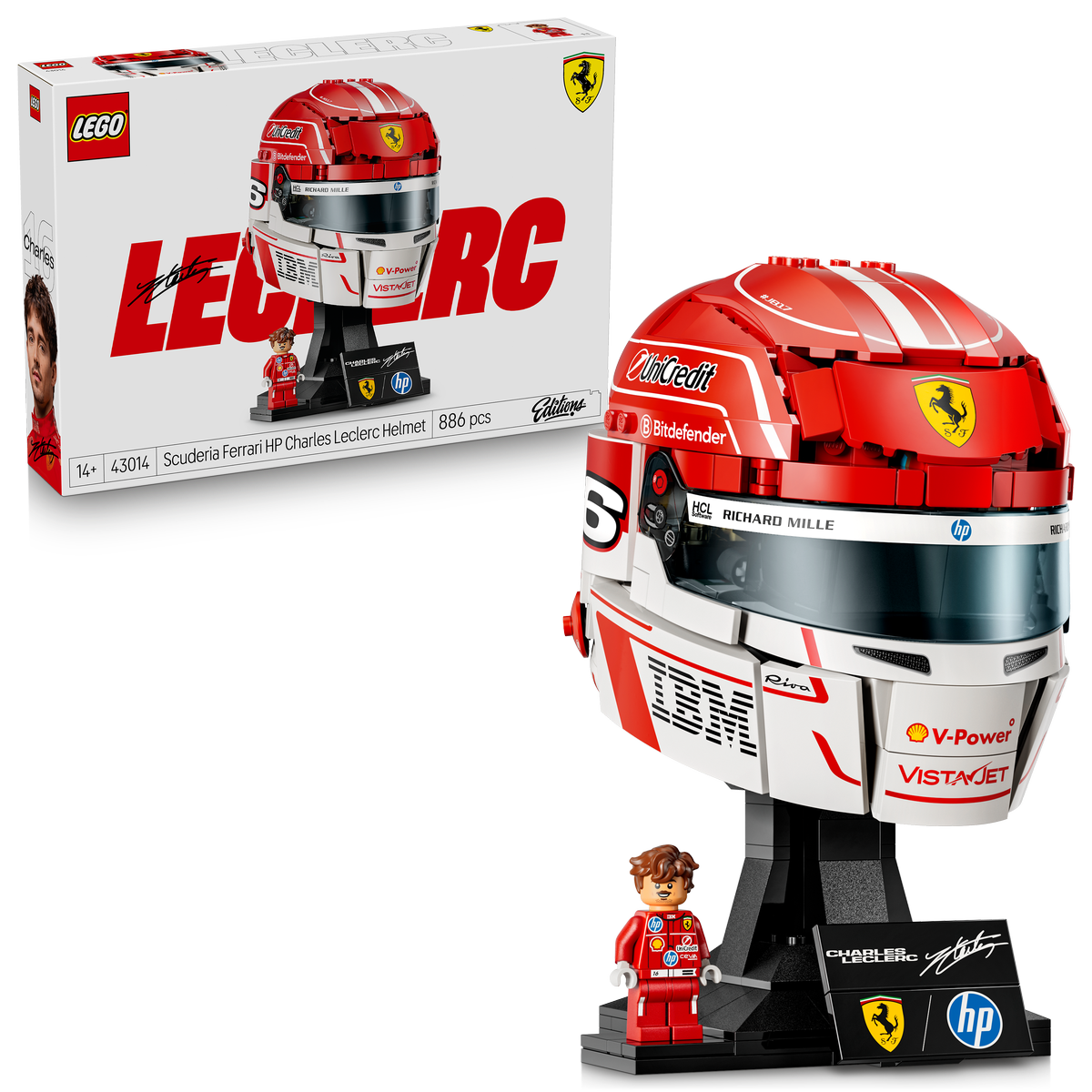 LEGO Editions | Scuderia Ferrari HP Charles Leclerc Helmet (43014)