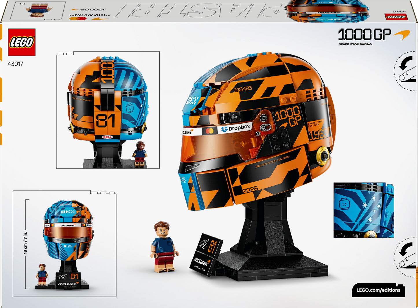 LEGO Editions: McLaren Mastercard F1® Team Oscar Piastri Helmet (43017)
