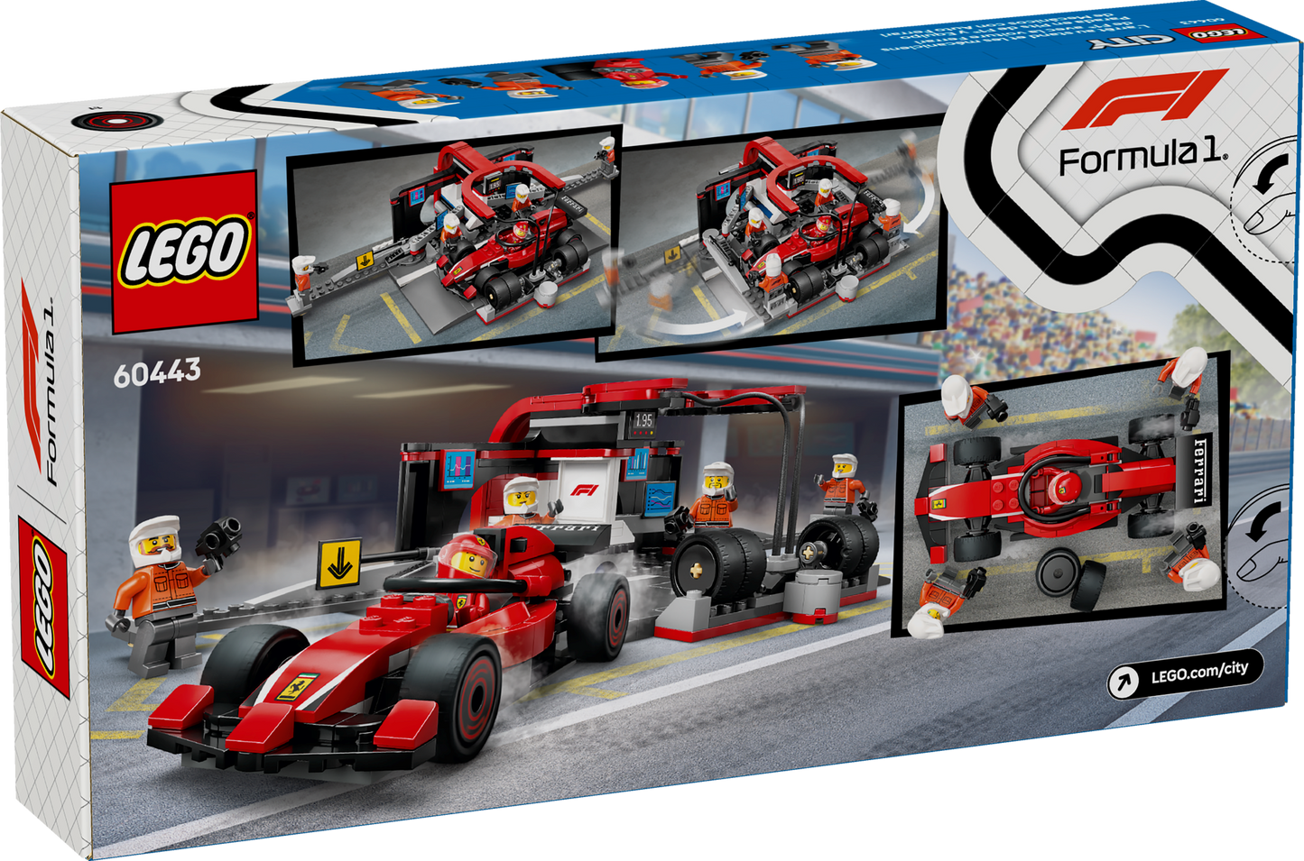 LEGO F1 Pit Stop & Pit Crew with Ferrari Car 60443