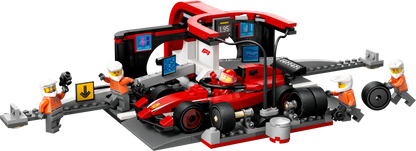 LEGO F1 Pit Stop & Pit Crew with Ferrari Car 60443