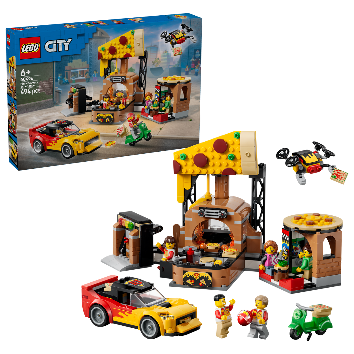 LEGO City: Pizza Delivery Experience with Vehicles (60496)
