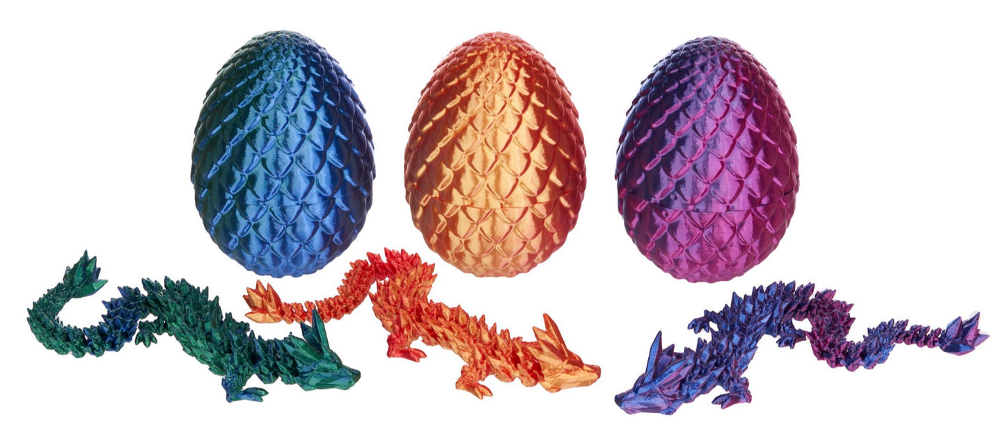 3D Printed Dragon In Egg - 1 Egg