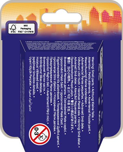 Back of product packaging for LEGO Spiderman Minifigures