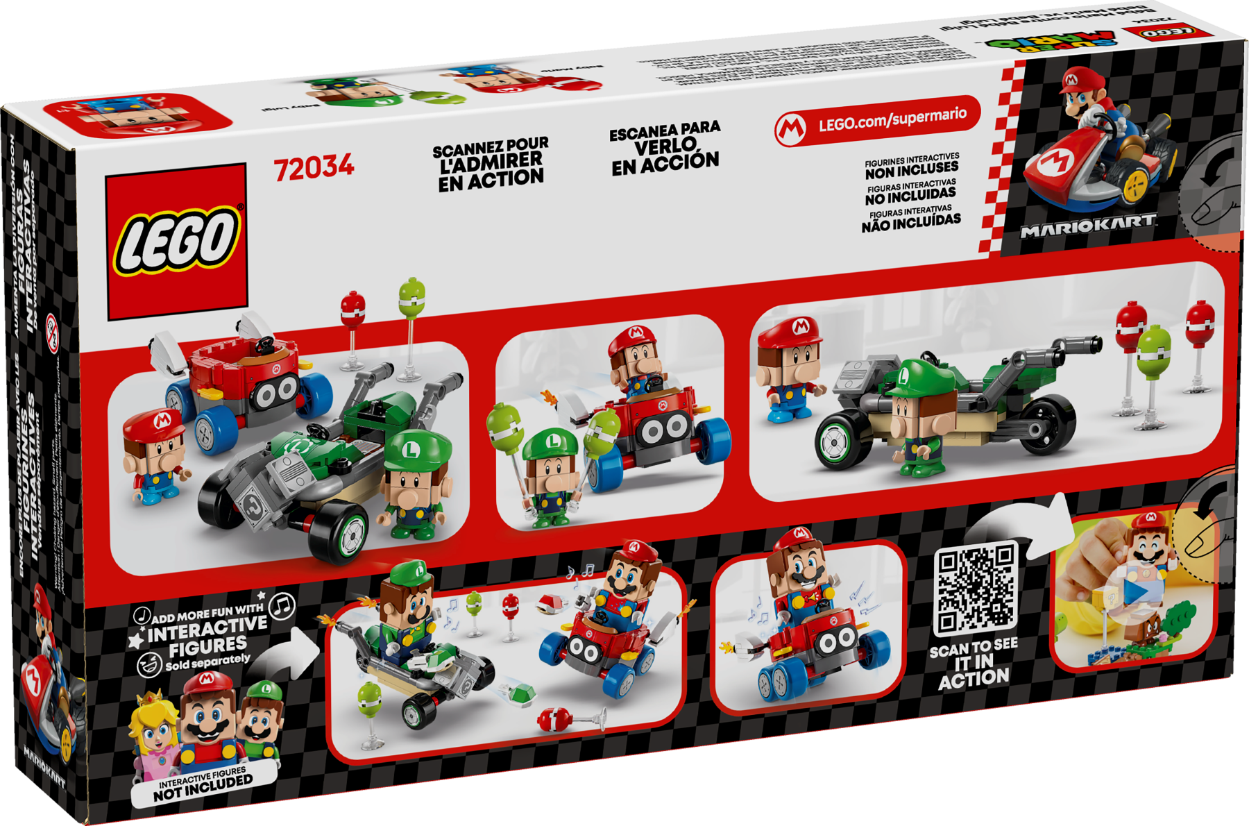 LEGO Mario Kart Baby Mario vs. Baby Luigi 72034 back of box