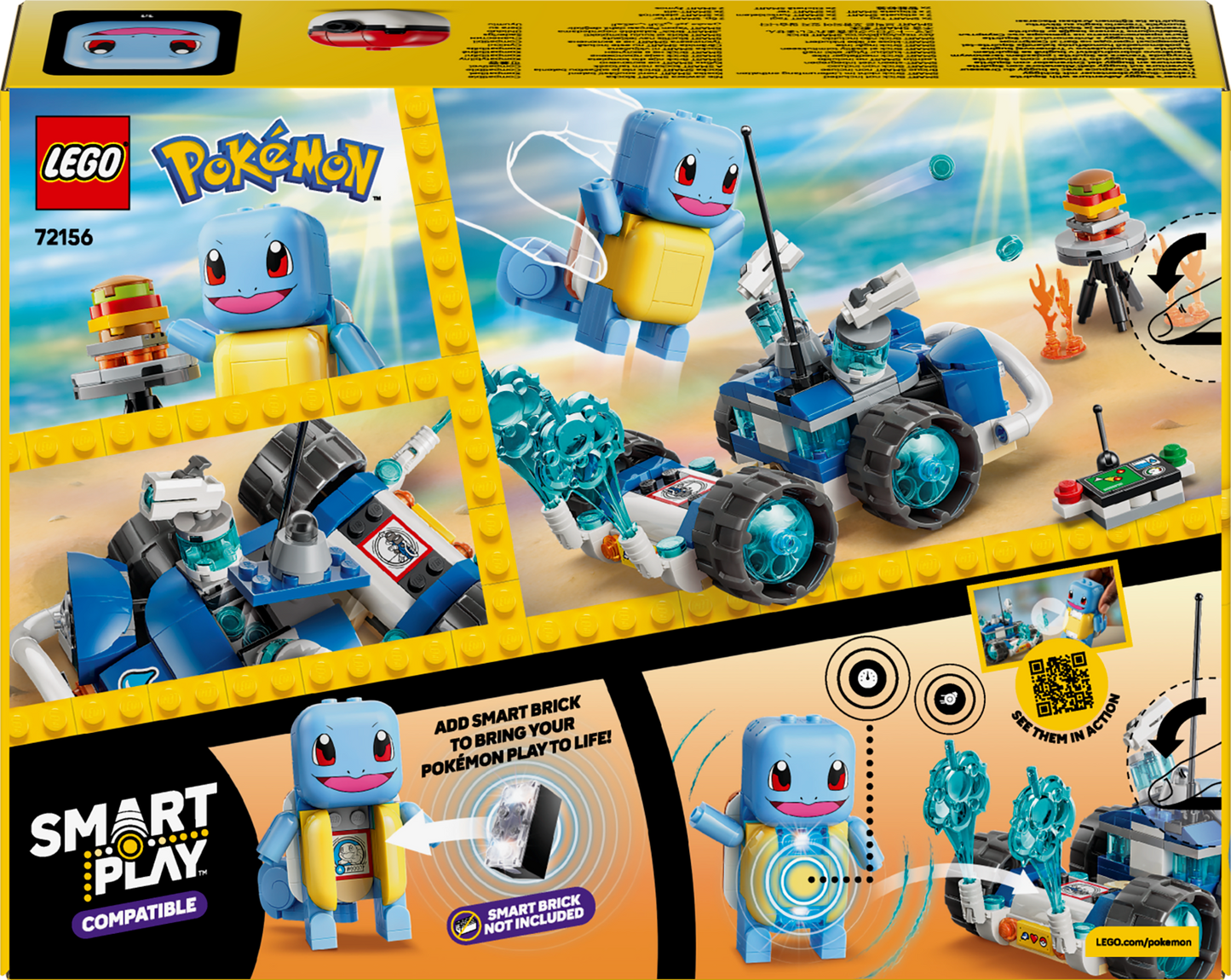 LEGO Pokemon: SMART Play™: Trainer's Buggy Adventure with Squirtle (72156)