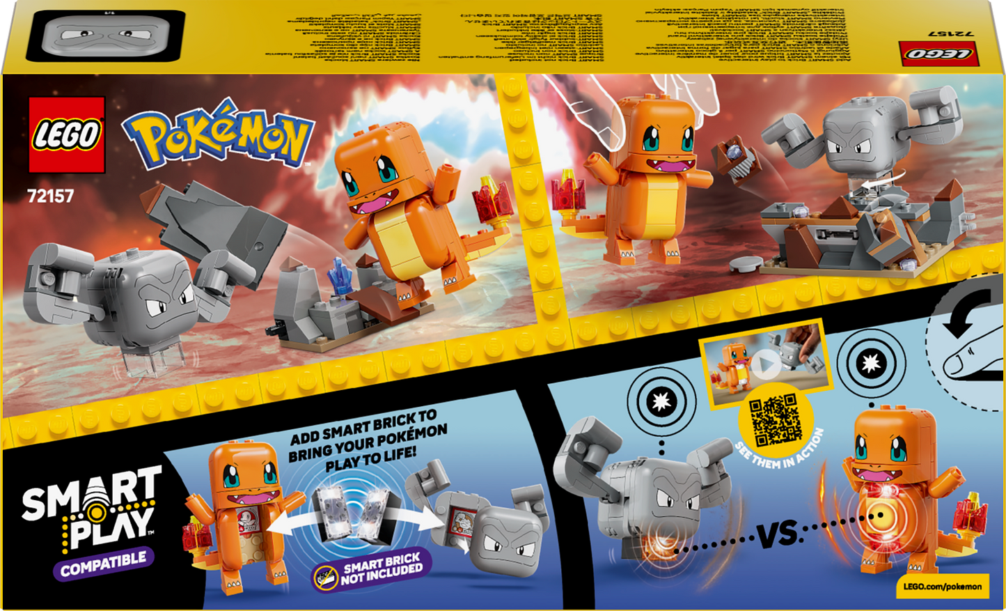 LEGO Pokemon: SMART Play™: Charmander and Geodude's Cavern Clash (72157)