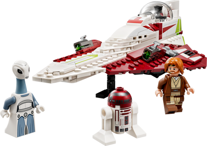 LEGO Star Wars set with spaceship, characters, and droid on a white background