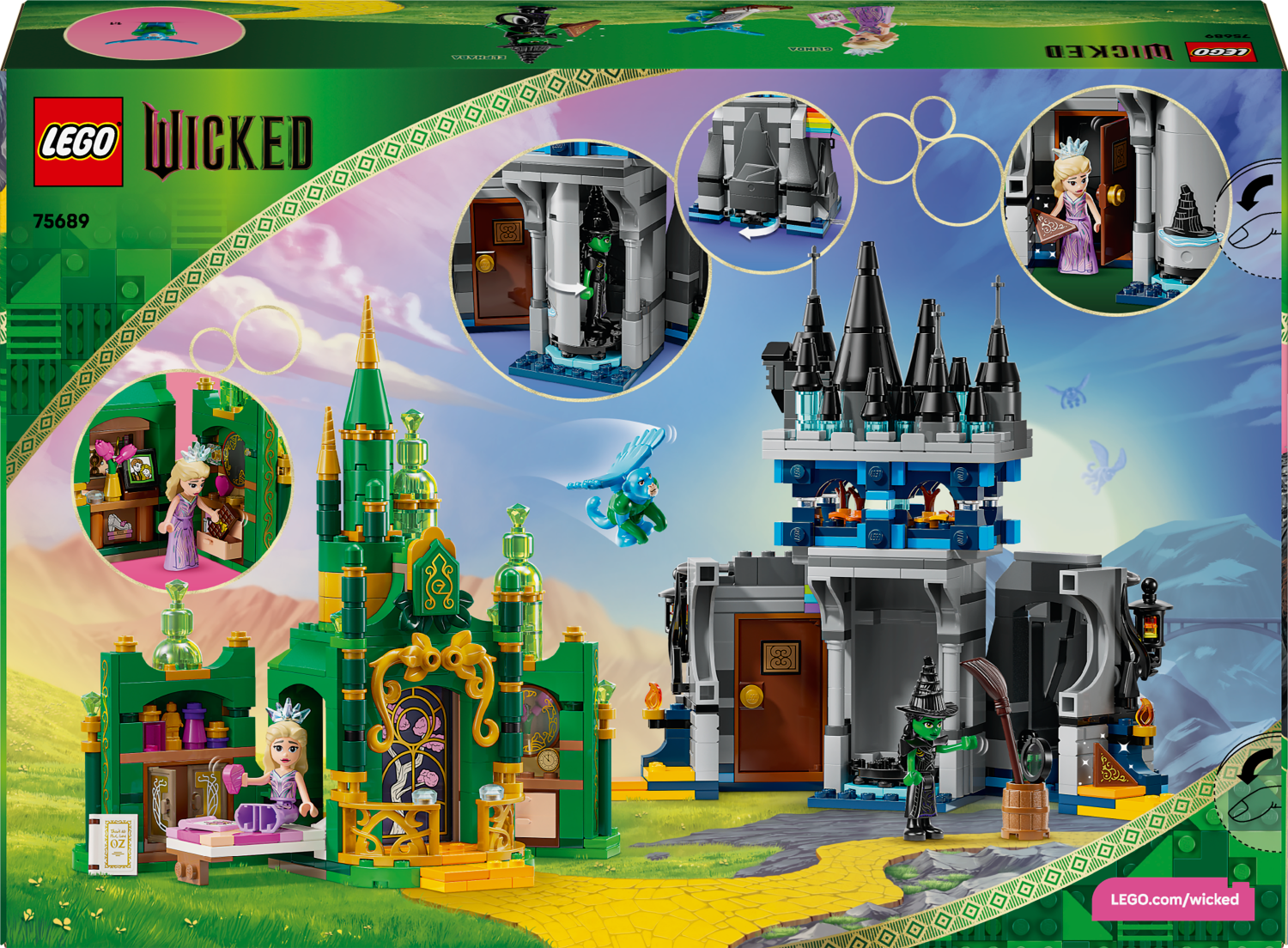 LEGO Wicked set packaging with castle and character illustrations