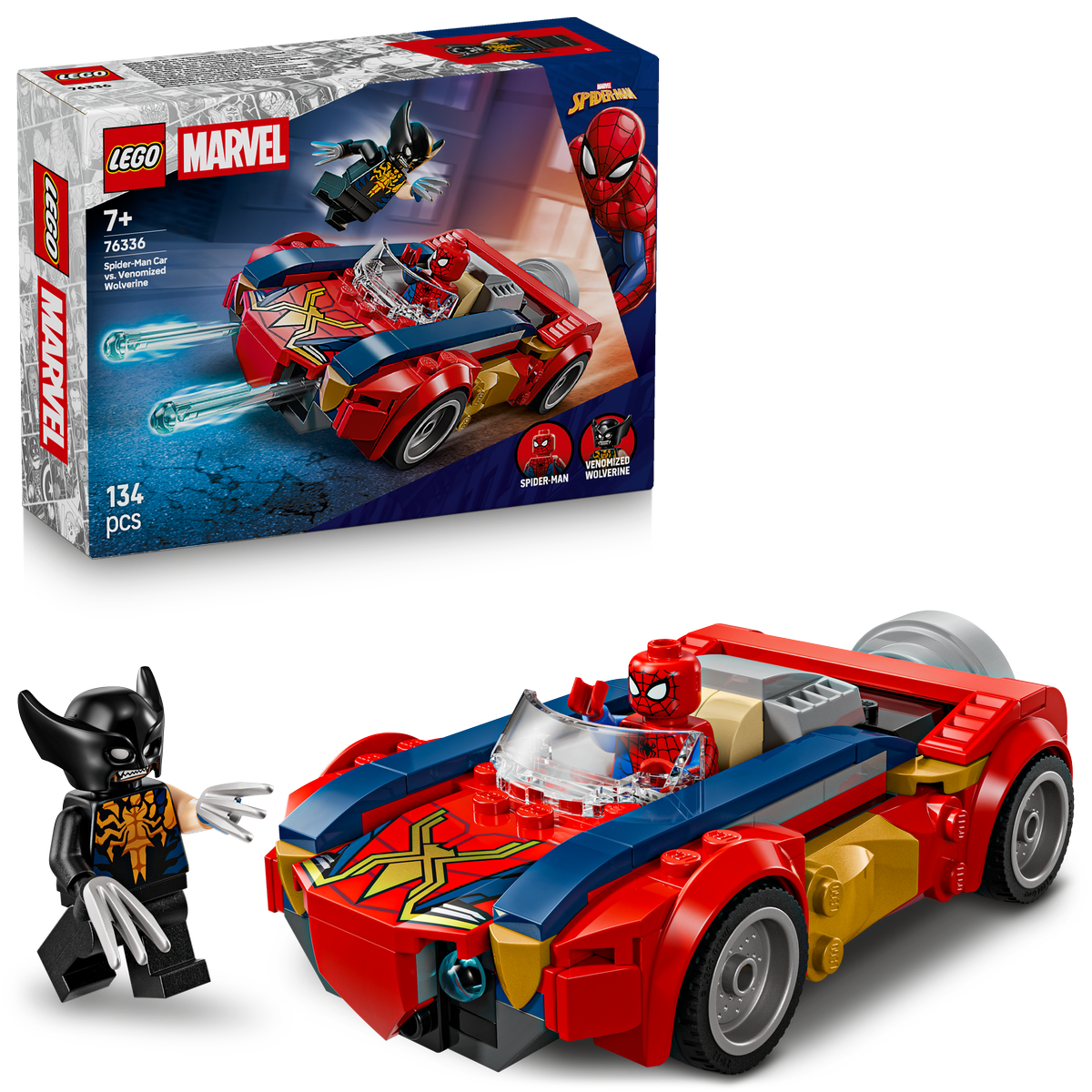 LEGO Marvel Spider-Man Car vs. Venomized Wolverine (76336)