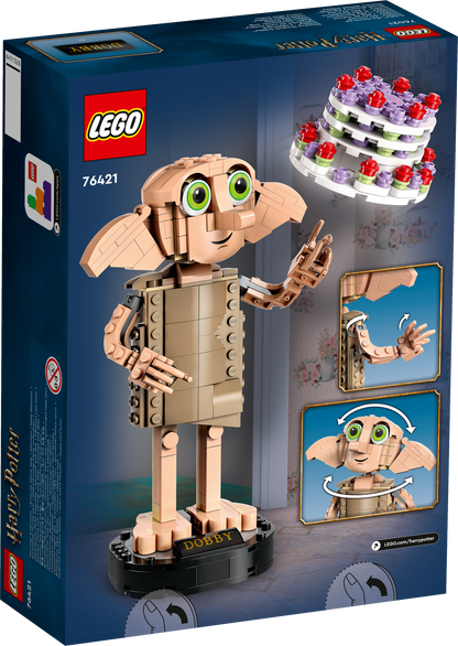 Back of LEGO Harry Potter Dobby the House Elf set packaging