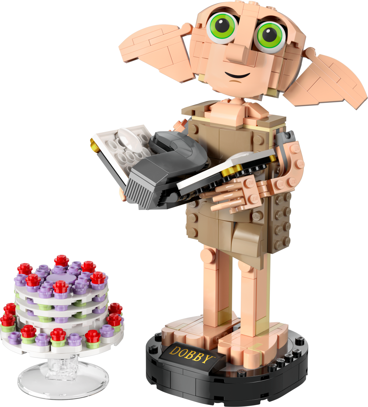 LEGO Dobby the House Elf set with packaging and cake 