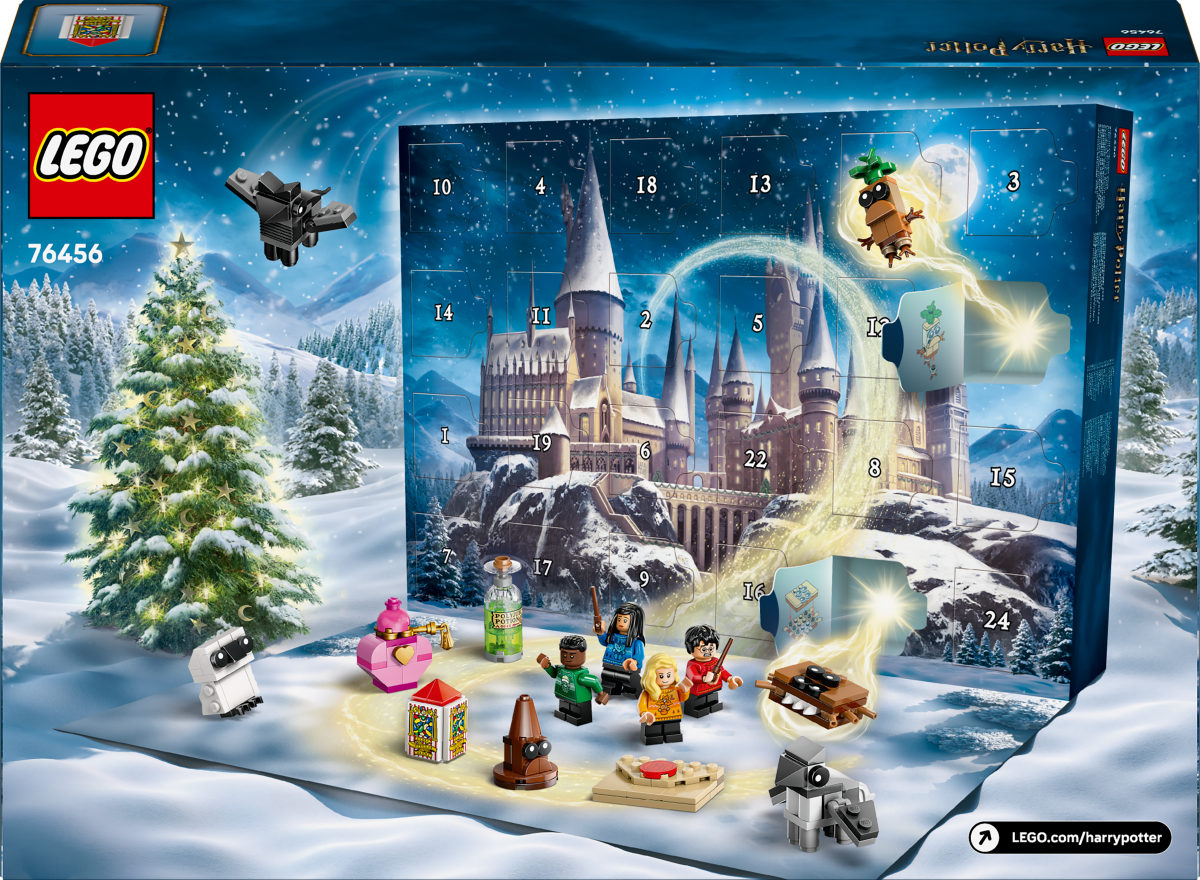 Back of Box packaging for the LEGO Harry Potter Advent Calendar 2025. 