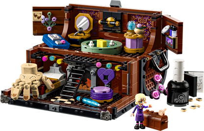 LEGO Wednesday Thing's Apartment, with packaging and accessories.