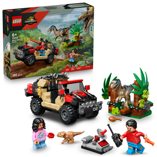 PRE-ORDER! LEGO | Jurassic World Raptor Off-Road Escape Dino Toy (76972)